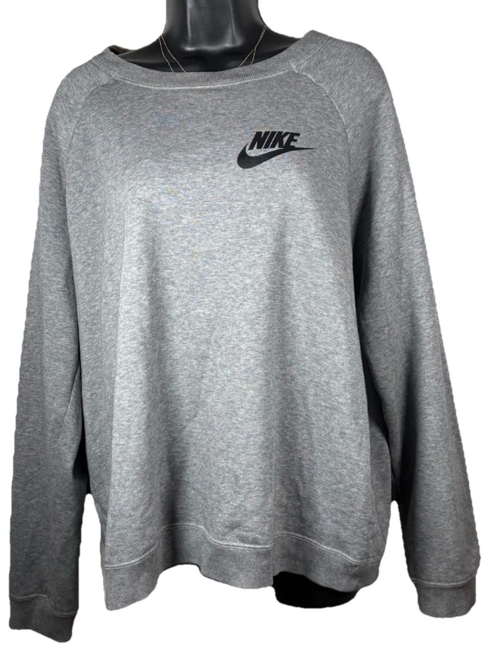 Nike Gray Sweatshirt with Black Swoosh Logo